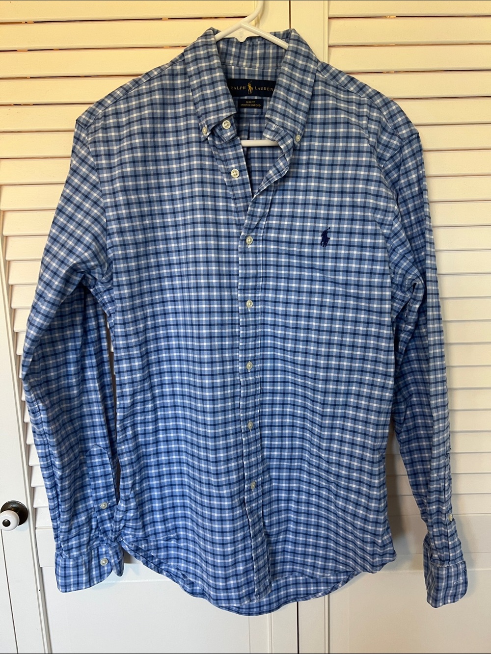 Polo by Ralph Lauren Light and Navy Blue Plaid Button-Down Shirt